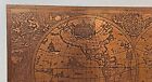 Henricus Hondius World Map     Vintage Copperplate Atlas Reproduction - Vintage