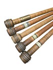 Vintage Xl Wooden Bobbins Spools Industrial Spindles 10  Wooden Quills Lot Of 5