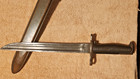 Vintage   Collectible Wwii Cutdown 1919 M1 Bayonet With Scabbard