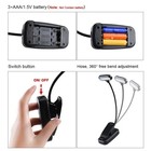 Mini Led Book Lamp Battery Powered     Flexible Clip-on Desk Light For Reading   S