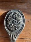 Vintage Silver Plated Vanity Mirror Rose Repouss   International Silver Company