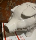 Huge Vtg Pig Pork Meat Cuts Piggy Bank 18 X 9 