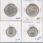 5 Sets Of 1925 Lithuania 2 Dulitu   5 Penki Litai   10 Silver Coins  rc19289 