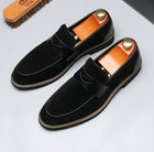 Men s Suede Leather Casual Driving Slip On Party Dress Shoes Vintage Oversize