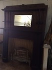 Victorian Ornated Fireplace Mantel W  Beveled Miror