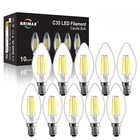 Dimmable 10pack E12 Led Light Bulb C35 Daylight White 5000k 4w Chandelier Bulbs
