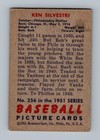 1951 Bowman  256 Ken Silvestri Rookie Low Grade Vintage High   Baseball Card