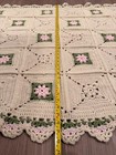 Vintage 1970s Granny Square Throw Blanket Afghan 50   x42   