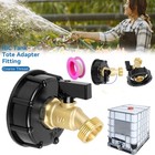 275-330 Gallon Ibc Tote Water Tank Adapter 2  Brass Fittings Valve Connector Us