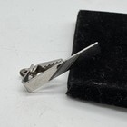 Vintage Sterling Silver Tie Clip Mens Textured Diagonal Stripe Tie Bar 1 5 Inch