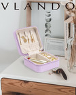 Small Travel Jewelry Box Organizer - Girls Women Gift Rings Earrings Necklaces J