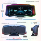 P4 Car Lcd Head Up Display Obd2 Gps Dual System Projector Speedometer Tachometer