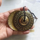 Nepalese Handmade Brass Tingsha Cymbals Tibetan Bell Chime Percussion Instrument