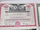 Vintage Stock Certificates Lot Of 4 1950s 60s