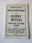 Vtg Gypsy Witch Fortune Telling Playing Cards Deck Instruction Box Usa Halloween