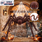 Halloween Decorations Outdoor Spider Webs 1pcs Giant 4 1ft  Brown