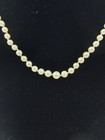 Vintage 14k White Gold 22    Graduated 3 To 6 8 Mm Cr  me Cultured Pearl Necklace 