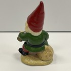 Vintage Lefton Christmas Gnome Santa Holding Bells Elf 2583 Ceramic Figurine