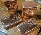 1 Kilo Solid Copper Bullion Bar  999 Pure Fine Hand Poured By Legion 10 Metal