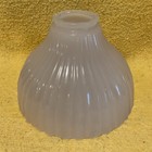 Vintage Glass Ribbed Lamp Light Shade 7 Inch Wide - Nice