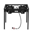 Professional Outdoor Double Stove Propane Burner Portable 2 Cooker 150000 Btu