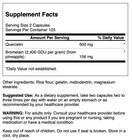 Swanson Dietary Supplements Quercetin   Bromelain Capsule 250ct