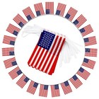 American String Flag Pennant Banner - 38 Flags  42 Feet Small Mini Us Flags B   