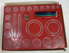 Vintage 1967 Kenner s Spirograph Red Drawing Set  401 Complete Pens Don t Work