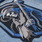 Grim Reaper Back Patch  Embroidered Patch Death With Scythe  Satan Style 