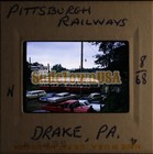 Vtg 1968 Train Slide 1715 Trolley Streetcar Pittsburgh Railways Drake Pa Y2n048