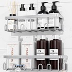 Shower Caddy Adhesive  Rustproof Shower Organizer  Wall Shower Rack
