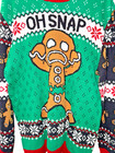 Ugly Christmas Sweater Unisex  xxl  Nwt Gingerbread Man  oh Snap  Broke In Half
