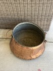 1800 s  Rare Copper Cauldron Hand Made   Primitive Planter pot   Xlarge 