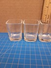 Set Of 5 Square Shot Glasses Heavy Base Clear Glass 2 Inch Barware Shooters Usa