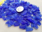 Damage Genuine Beach Sea Glass Surf Tumbled Cobalt Blue Small Mosaic Craft V01