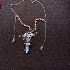 Antique Chinese Silver Enamel Necklace Qing Era Original Import export Set