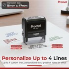 Self Inking Custom Stamp - Up To 4 Lines Of Personalized Text  Customized Add   