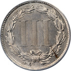 1881 Three  3  Cent Nickel Pcgs Ms63 Nice Luster Nice Strike