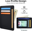 Slim Wallet For Men  Minimalist Front Pocket Rfid Blocking Credit Card Holder