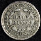 1853 Seated Liberty Silver Half Dime Fine  vf E177 Qdnm