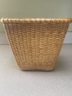 Nantucket Style Basket Square Tapered Waste Basket Planter  7 1 2    X 6 1 4    Tall