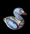 Vintage Mexican Folk Art Hand Painted Duck 6    Signed