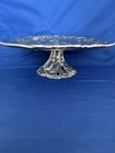 Vtg Arthur Court Bunny Rabbit Floral Aluminum 12    Pedestal Cake Stand Rare Htf