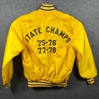 Vintage Yellow Bomber Jacket State Champs 1975-78 Mens Large