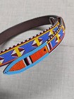 Vintage Beaded Leather Belt 38 Handcrafted Native American Indian Trading Post