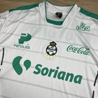 Club Santos Laguna Home Green White  Mens Soccer Jersey Size Large