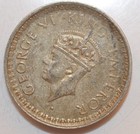 1944 India Half Rupee Silver