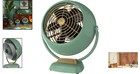 Compact Vfan Jr  Vintage Air Circulator Fan - Durable Metal  185 Cfm Airflow