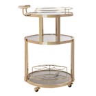 Safavieh Rio 3-tier Round Bar Cart And Wine Rack   Gold   Tea  