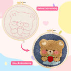Diy Punch Needle Kits For Beginners Rug Hooking Kit With Embroidery Hoops